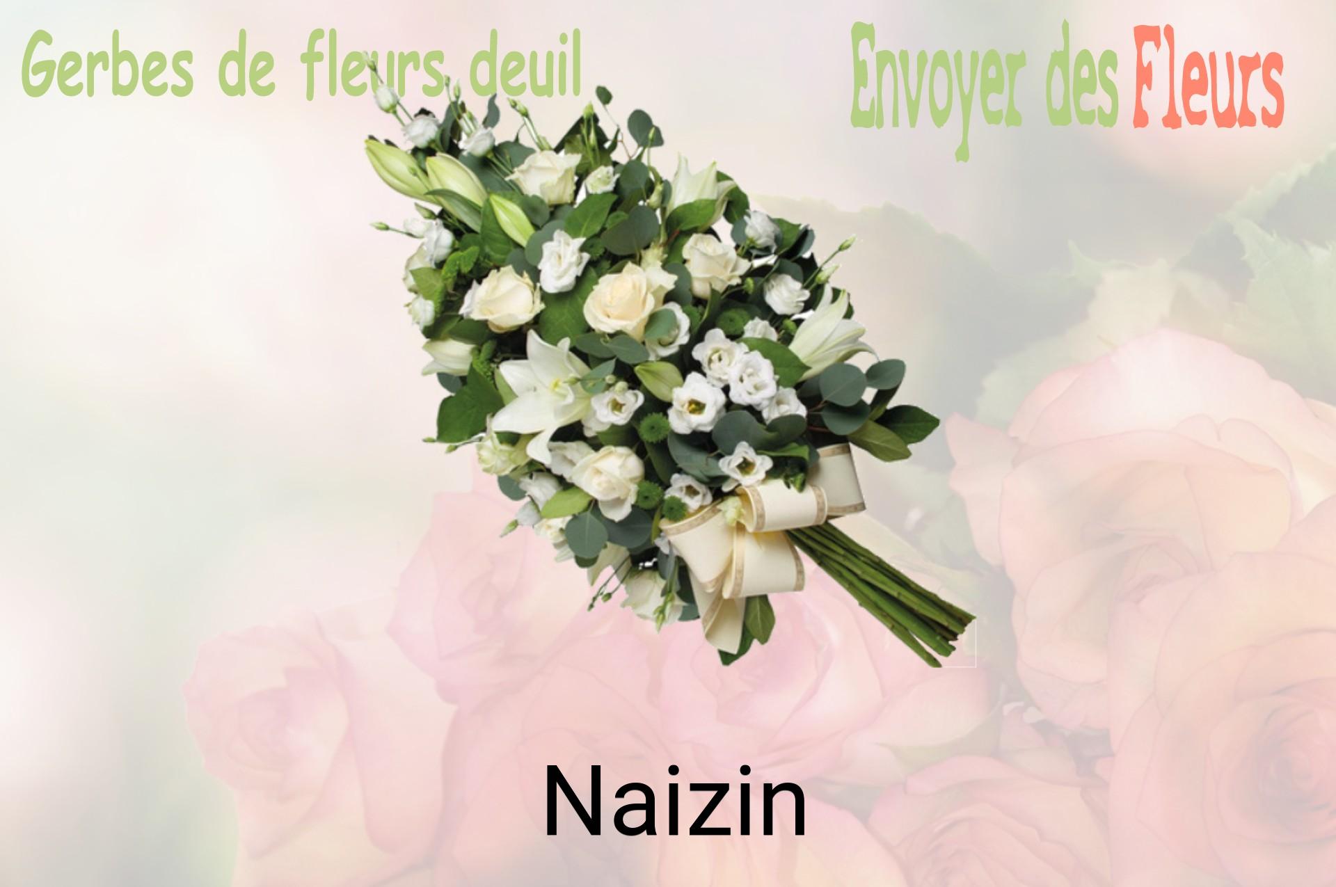 Gerbe de fleurs de deuil livrée à Naizin